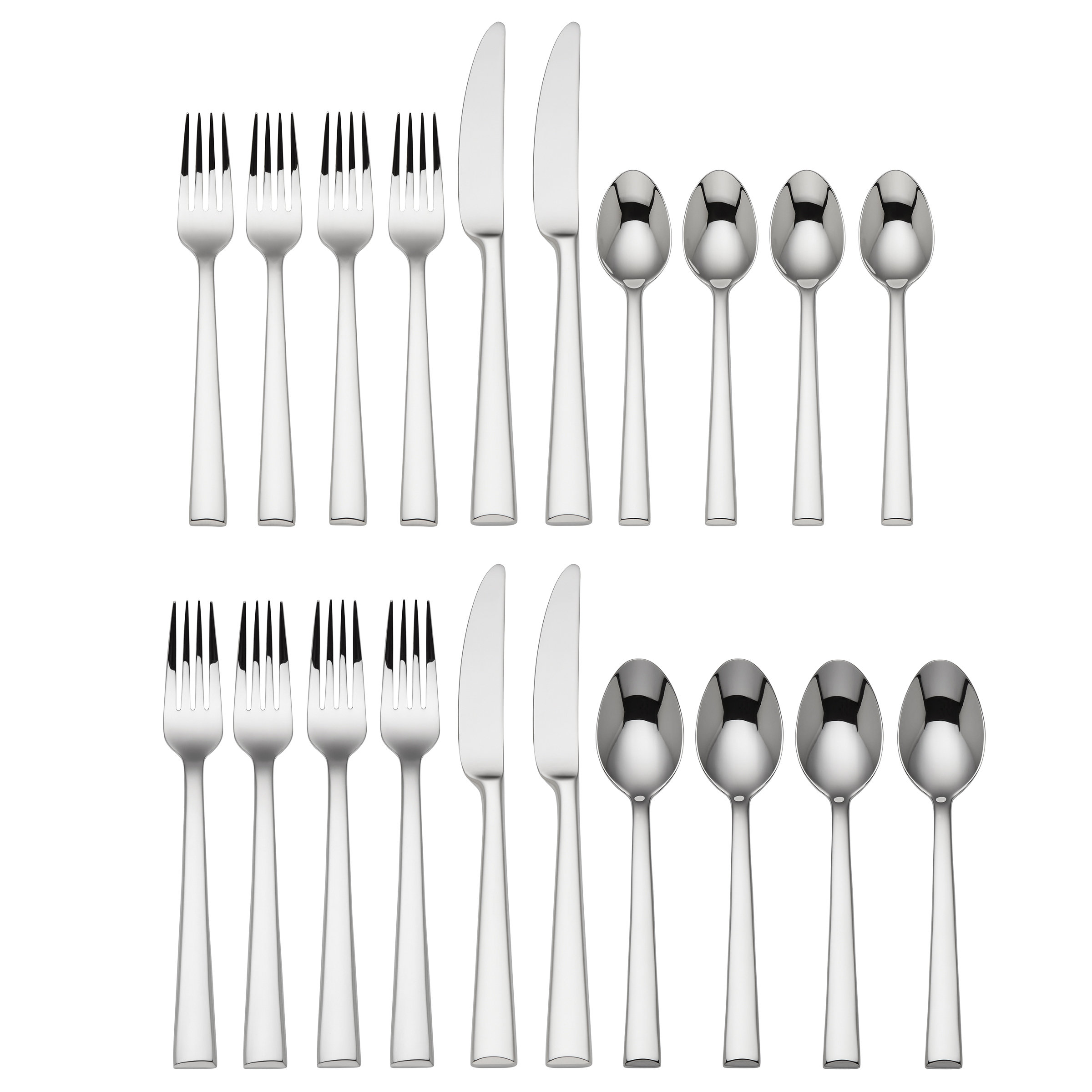 Lenox Continental Dining 20 Piece 18/10 Stainless Steel Flatware Set