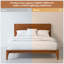Lit plateforme en bois de bambou de taille moyenne Mid-Century 12 po avec lattes de bois et support en métal, aucun sommier nécessaire