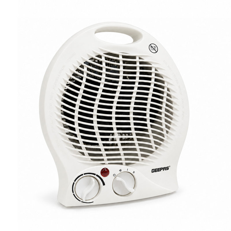 GEEPAS Portable Fan Heater 2000W | Low Running Cost with 2 Heat Settings 1000-2000W & Overheat Protection | Energy Efficient Heater with Cooling/Warm/Hot Wind Option for Office Home | 2 Year Warranty