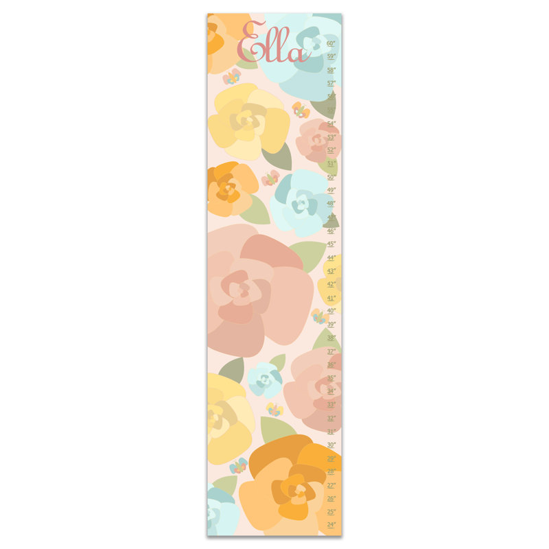 Tableau de croissance personnalisable rose Townsend, Rose / Orange / Jaune, Oui