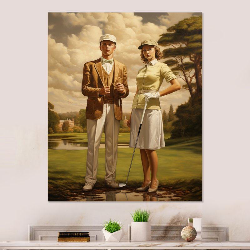 Art mural en métal Golf, décor de sport rétro - Golf intemporel rétro, H 32 po x l 24 po