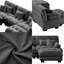 Canapé modulaire surdimensionné en U surdimensionné avec 2 repose-pieds, conception Cloud Couch en tissu chenille de qualité supérieure, siège profond confortable pour le salon, 3 places avec coussins-994079260
