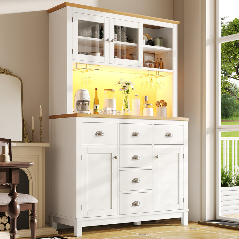 180cm Kitchen Pantry, White