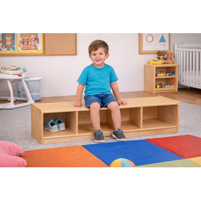 Banc de lecture brun avec rangement