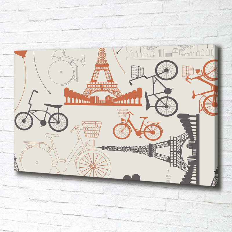 France Symbols - Wrapped Canvas Print