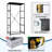 4 Drawer Dresser for Bedroom, Narrow Chest of Drawers, Wooden Top and Study Iron Frame 18"x37.5"-(WxH)