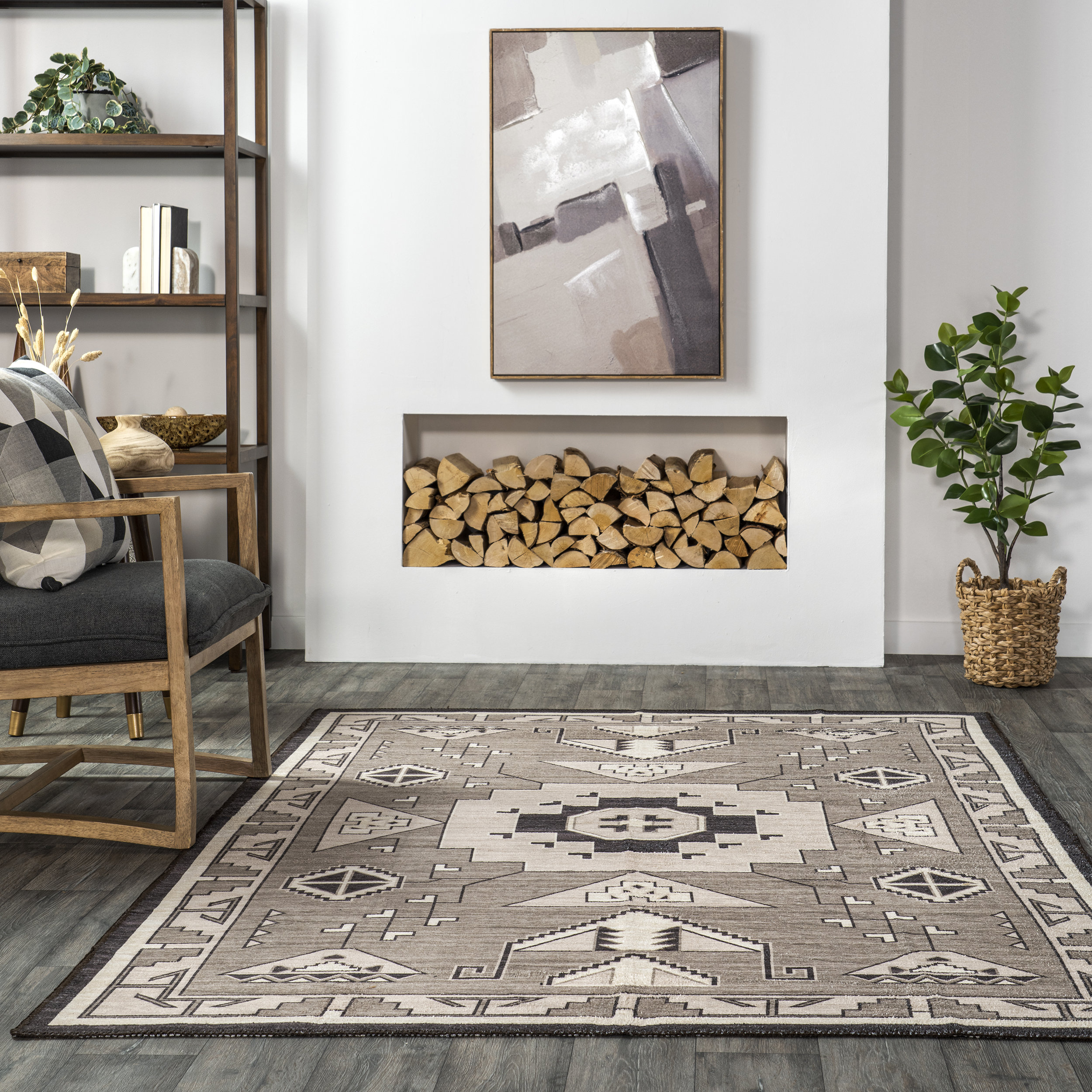 Foundry Select Calliope SpinClean Bohemian Machine Washable Area Rug ...