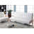 Perz Twin 70" Wide Faux Leather Tufted Back Convertible Sofa-23843738