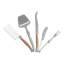 French Home Laguiole 5 Piece Cheese Knife, Fork And Slicer Set, Mixed Metals