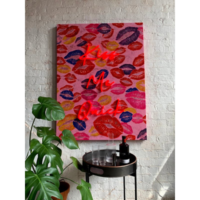 Petite peinture murale (néon à DEL) - Kiss me Quick