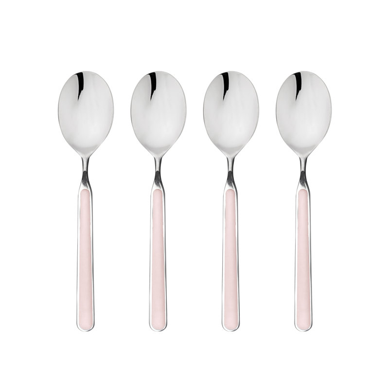 4 cuillères à espresso fant. Bleu électrique, Rose pâle