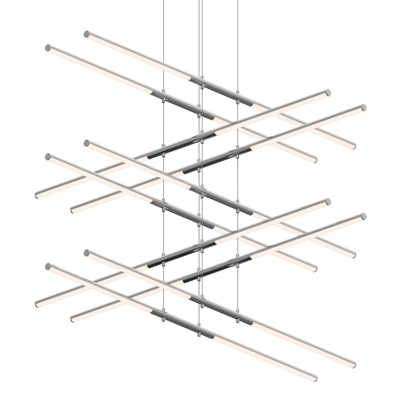 Tik-Tak® 20 - Light LED Chandelier, Polished Chrome