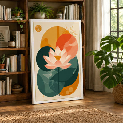 Lotus Bloom Botanical - Wrapped Canvas