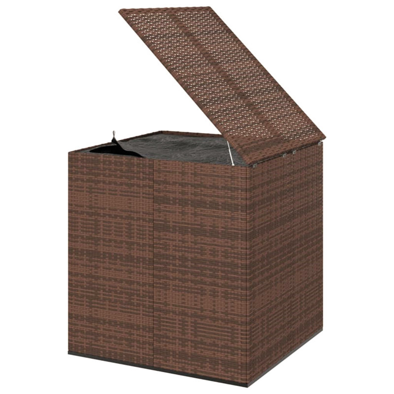 Ebern Designs Ledia 97.5cm W 760L Water Resistant Polyethylene Plastic Deck Box, Brown