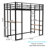 Twin Black Iron Bed With L - Shaped Table For Youth Bedroom, Saving Space, Safe And Reliable Double Supported Legs Frame Railing Stairs 'S Black, Space Utilizing Quick Installation-18897617