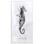 Monogramme de l'hippocampe noir - reproduction sur toile-29491452