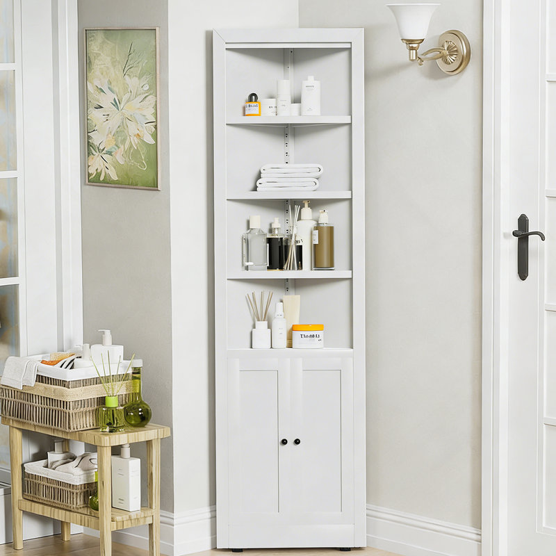 Armoire de rangement de 71 pouces de hauteur avec tablettes réglables, unité autoportante en métal peu encombrante pour l'organisation de la cuisine, de la salle de bain et du salon.