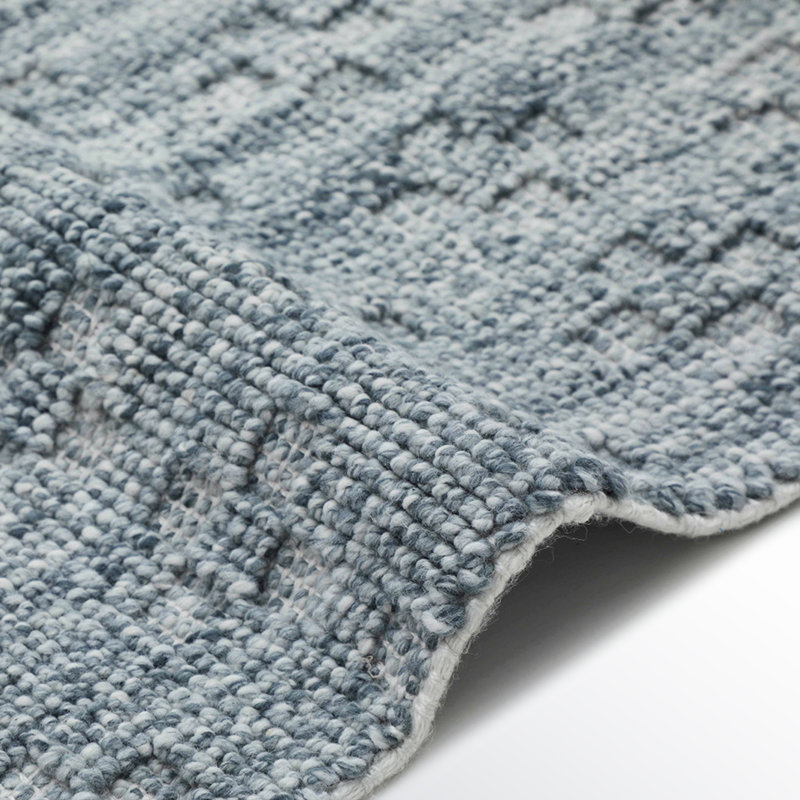 Tissé à la main Juno recyclé P.E.T. Tapis géométrique en polyester , Rectangle 7 pi 9 po x 9 pi 9 po
