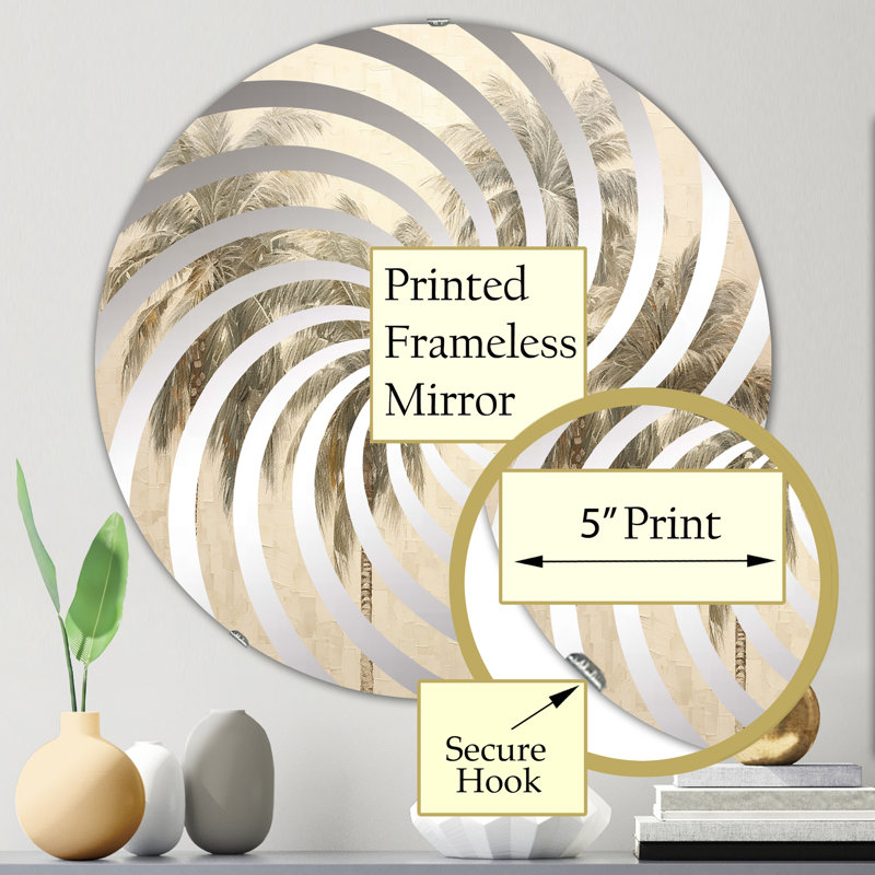 Miroir d'appoint Minimalisme, 23,6 po x 23,6 po