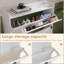 Range-chaussures avec 2 tiroirs rabattables, range-chaussures pour le vestibule, range-chaussures autoportant avec rangement ouvert, range-chaussures de style maison de campagne étroite avec pieds décoratifs en métal, blanc