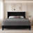 Elinah Queen Tufted Upholstered Wingback Panel Bed-588244532-588244533