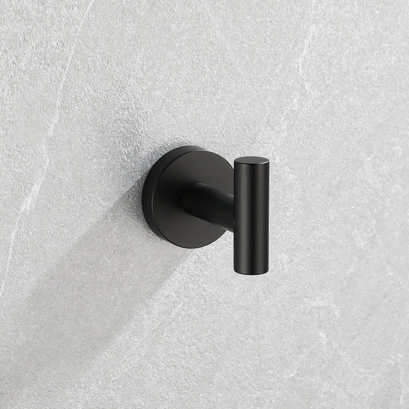 5 Piece Bathroom Towel Rack Set Wall Mount, Black