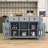 Arlete Rolling Kitchen island Cart with Drop-Leaf, 3 Drawers and Internal Storage Racks-1280755619