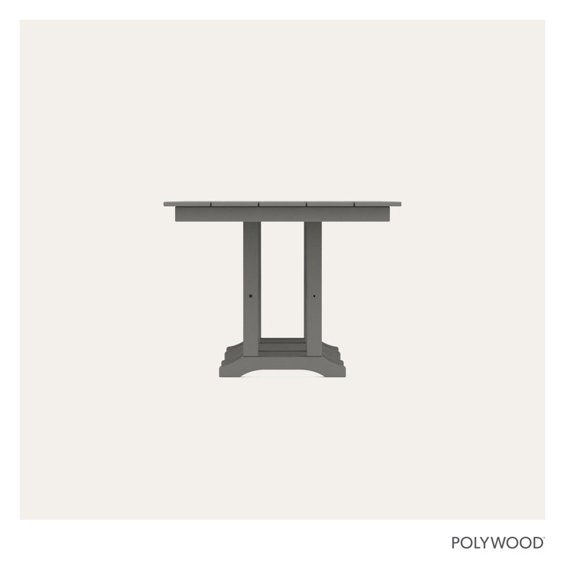Farmhouse 37" x 72" Dining Table, Gray, 29.06"H x 37.72"W x 72"L