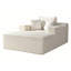 Beige Convertible Chair, Corduroy Boneless Chaise, Wide Square Arms, Full - Foam Construction, Reading