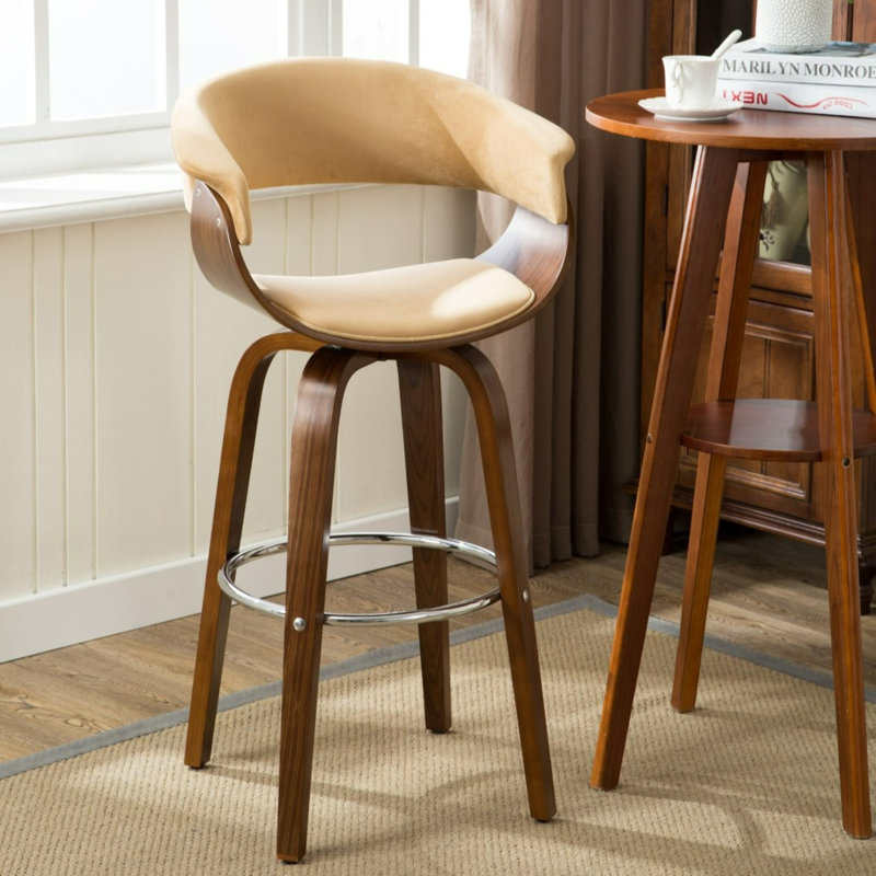Tabouret de bar pivotant Brindley, Moka, Tabouret de bar (assise de 30 po de hauteur)