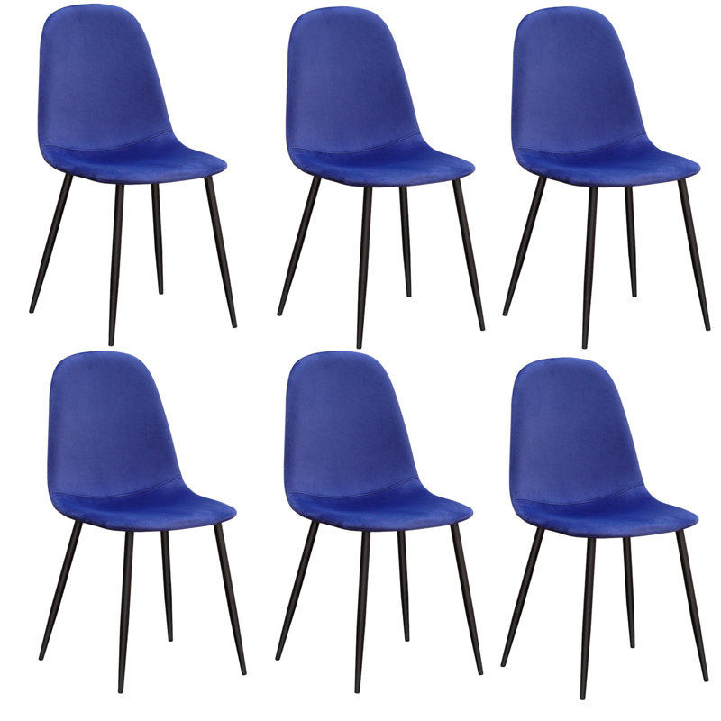 Elegant & Versatile Set of 6 Fabela Chairs – Upholstered Hand-Finished Scandinavian Modern Dining Chairs with Ergonomic Seat