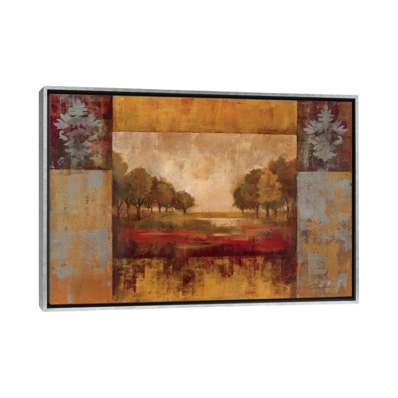 «Landscape» par Silvia Vassileva - reproduction d'art, Aucun mat, H 40 po x l 60 po x 1,5 po, Toile avec cadre argenté