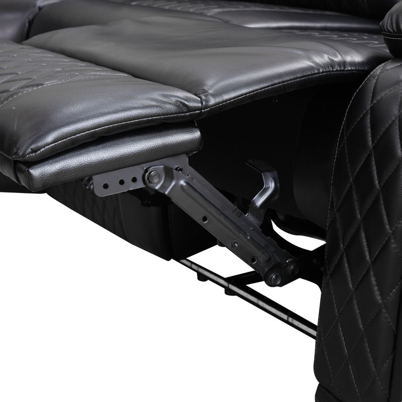 Canapé modulaire inclinable électrique en cuir 3 pièces 185 po 