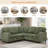 L-shaped Sectional Sofa Bed With Pull-out Bed, Storage, Usb Charging And Cup Holders