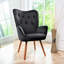 Fauteuil à oreilles Mid-Century avec confort capitonné-790631133