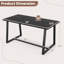 Grande table de salle à manger avec structure en métal robuste et patins antidérapants-428124234