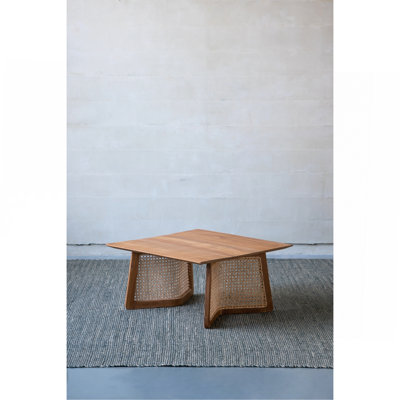 27.6X27.6X13.8" Teak Coffee Table