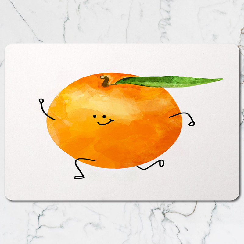 Placemat And Coaster Set With Wood Backing Teal Lemon Artwork Exclusive 12 Piece Collection