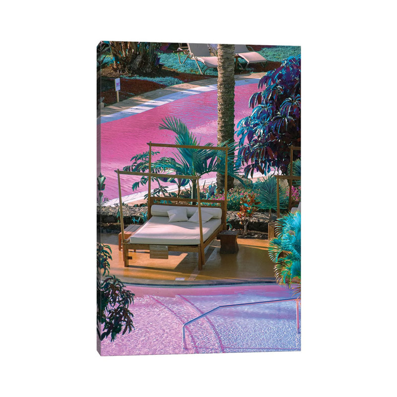 Virtual Paradise 1 Piece Wall Art on Canvas, 66.04cm H x 45.72cm W x 3.81cm D, Black Framed