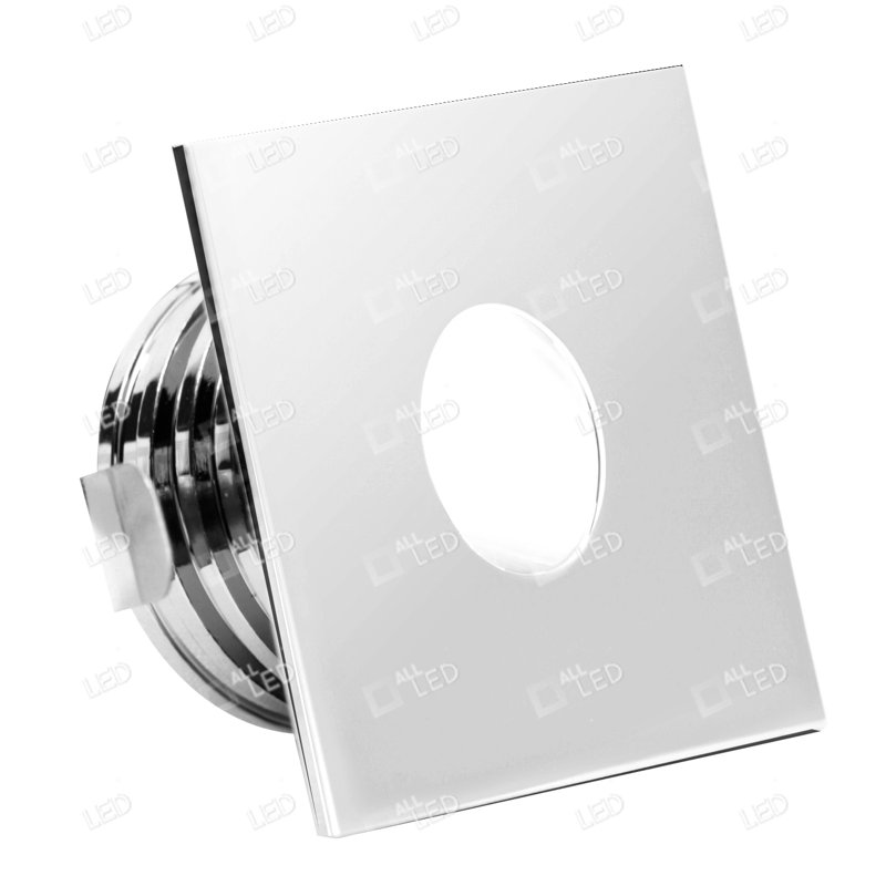 Carla 4cm Square Recessed Trim, 3000K, Polished Chrome