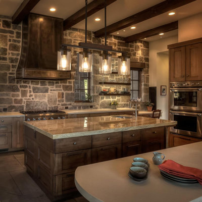 Wooden Kitchen Island Light