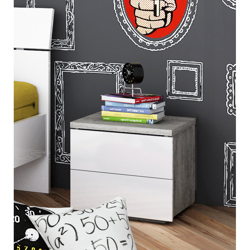 Privilegio 55cm W Manufactured Wood Bedside Table