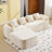 Chenille L-Shaped Sectionals Sofa With Four Pillows-1762541894