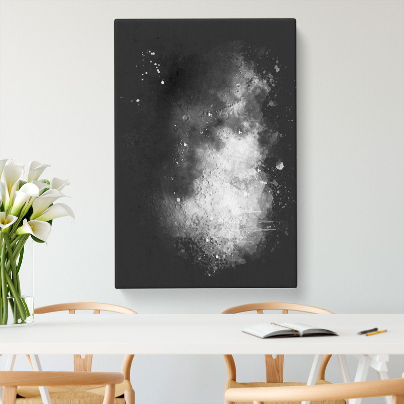Moon Craters - Wrapped Canvas Painting Print, 91cm H x 60cm W x 3cm D