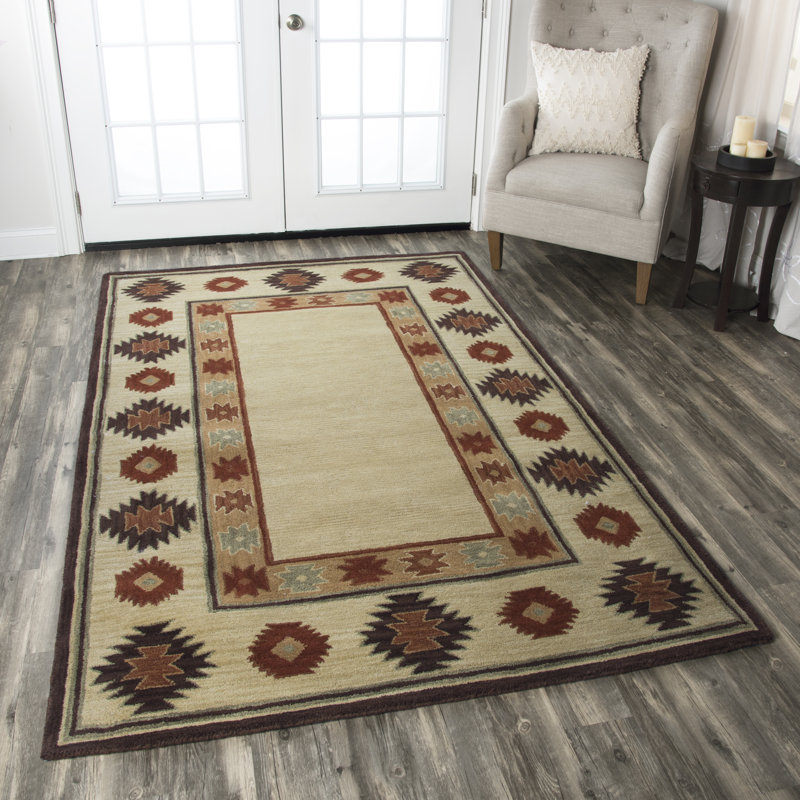 Eastman Wool Southwestern Indoor Rug, Round 8'