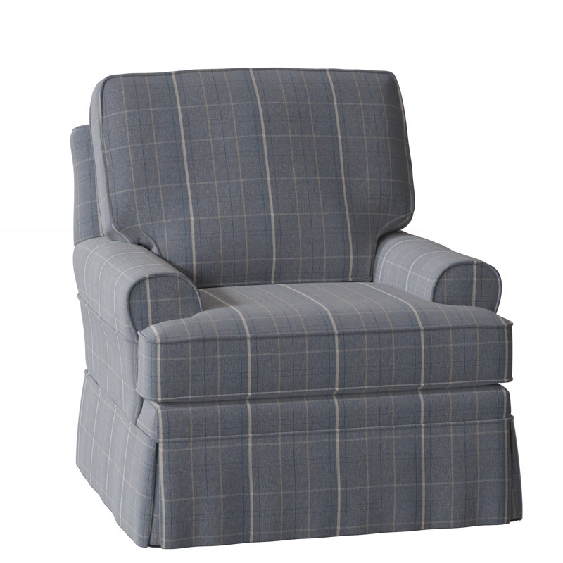 Belmont Armchair, Lapis Plaid; 0126-63