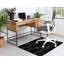 Tapis intérieur / extérieur rectangulaire en polyester tissé à la machine en noir / gris-713285086
