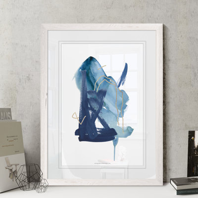 " Indigo Collide II " by Paul Cezanne Acrylic Painting