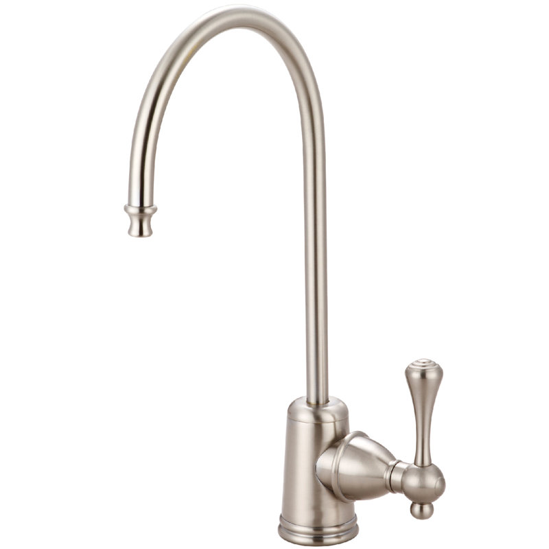 Kingston Brass Vintage Single-Handle 1-Hole Deck Mount Water Filtration Faucet, Brushed Nickel