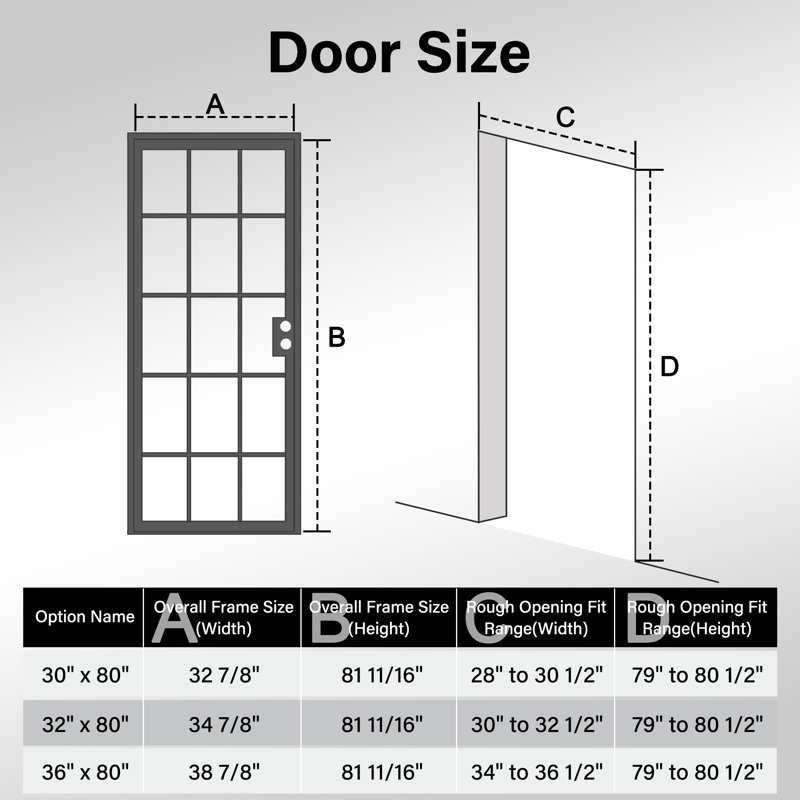 15Lite Black Security Door Universal/Reversible Hinging Surface Mount Steel Security Door With Perforated Metal Screen Without Lock